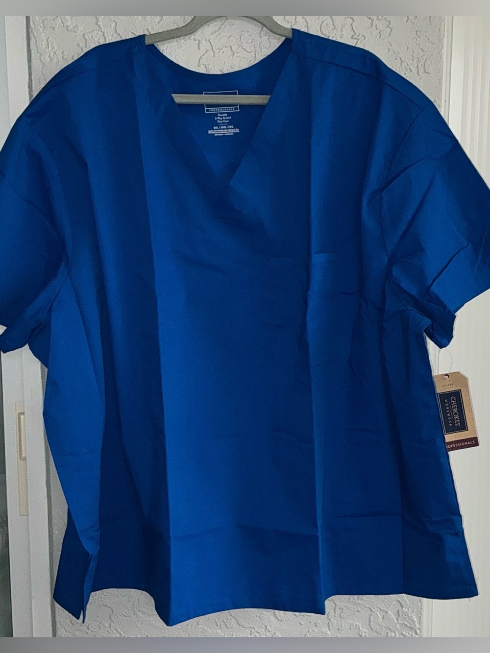 Cherokee Royal Blue V-Neck Medical Scrub Top